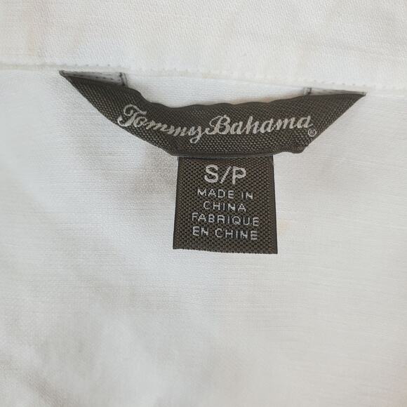 Tommy Bahama White Linen Blend Button Down Midi Dress Women's Size Small - Picture 9 of 10